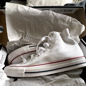 Converse All Star White High Tops 7